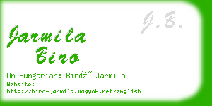 jarmila biro business card